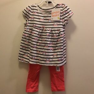 NWT 2 piece jumping beans 18M shirt/leggings